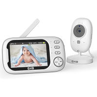 GHB Babyphone Baby Kamera Monitor LCD 3,5 palce Podpora 2 kamer 2,4 GHz Teplotní senzor Noční vidění 720p